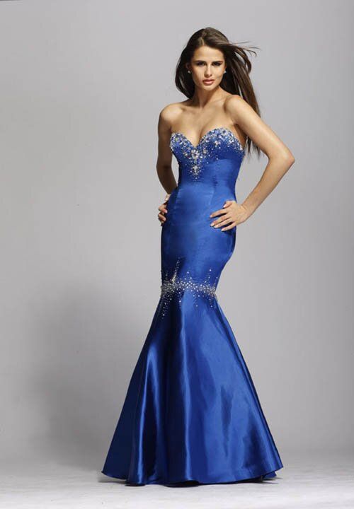 Royal blue wedding dresses Photo - 10