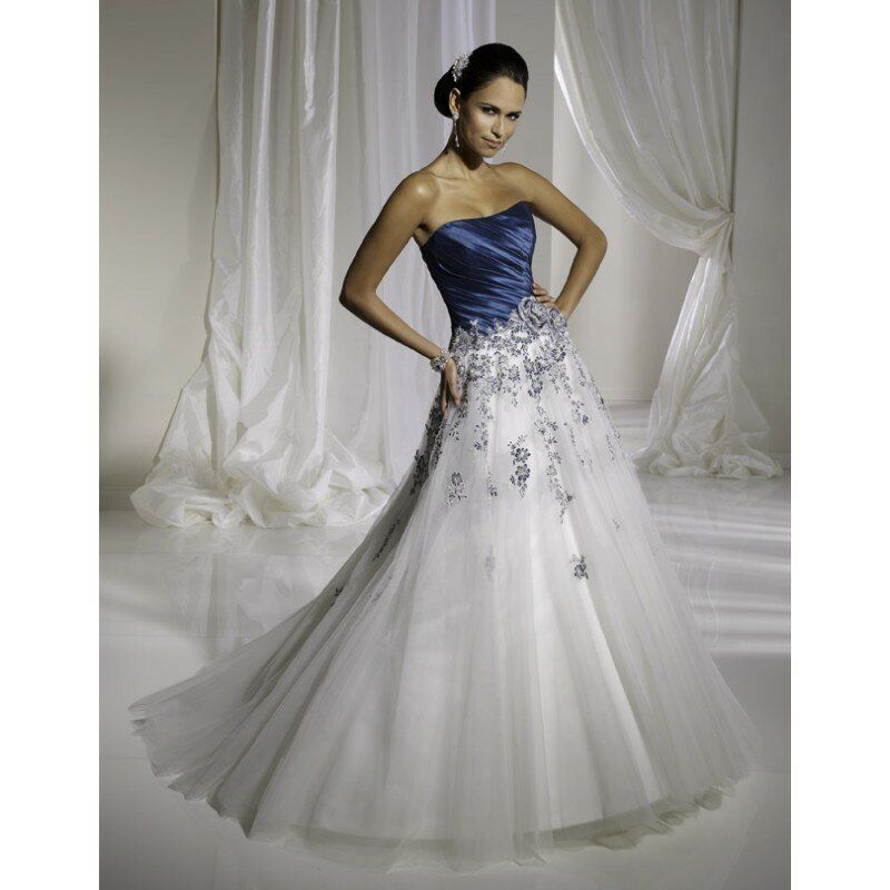 A blue wedding dresses Photo - 9