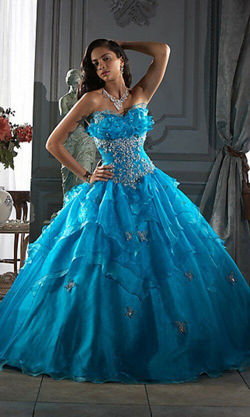 A blue wedding dresses Photo - 5