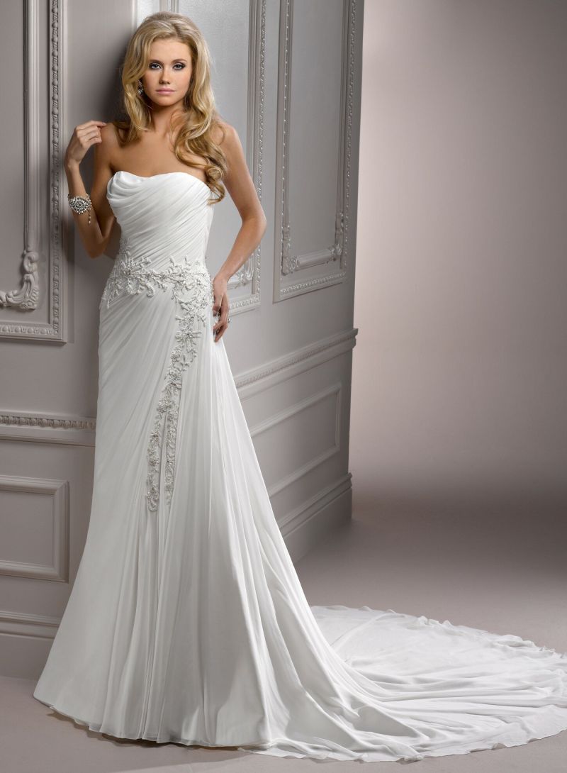 A line chiffon wedding dresses Photo - 10