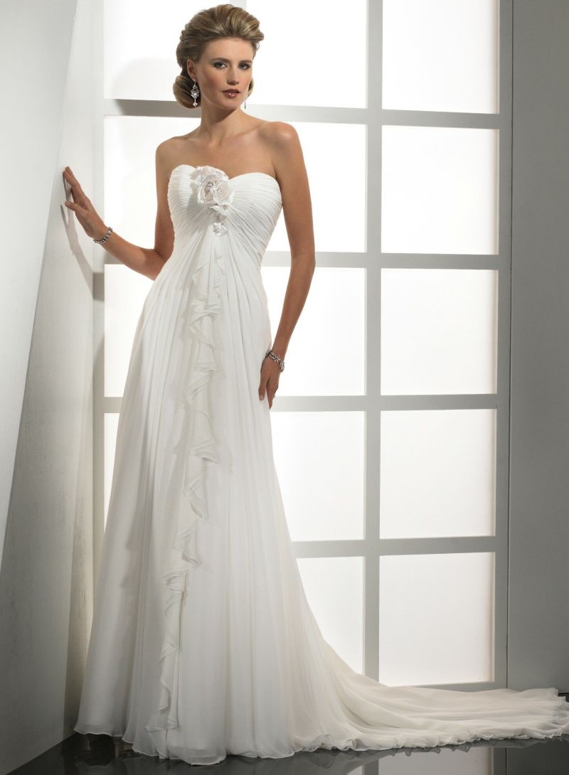 A line chiffon wedding dresses Photo - 3