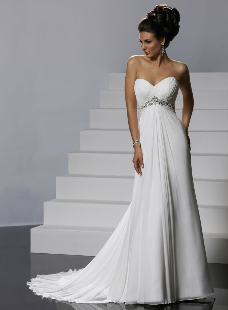 A line chiffon wedding dresses Photo - 8