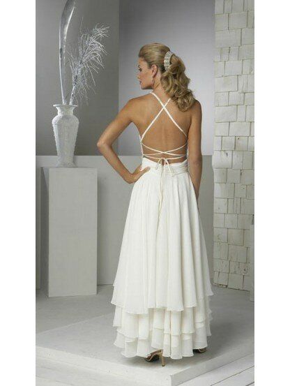 A line empire waist wedding dresses Photo - 7