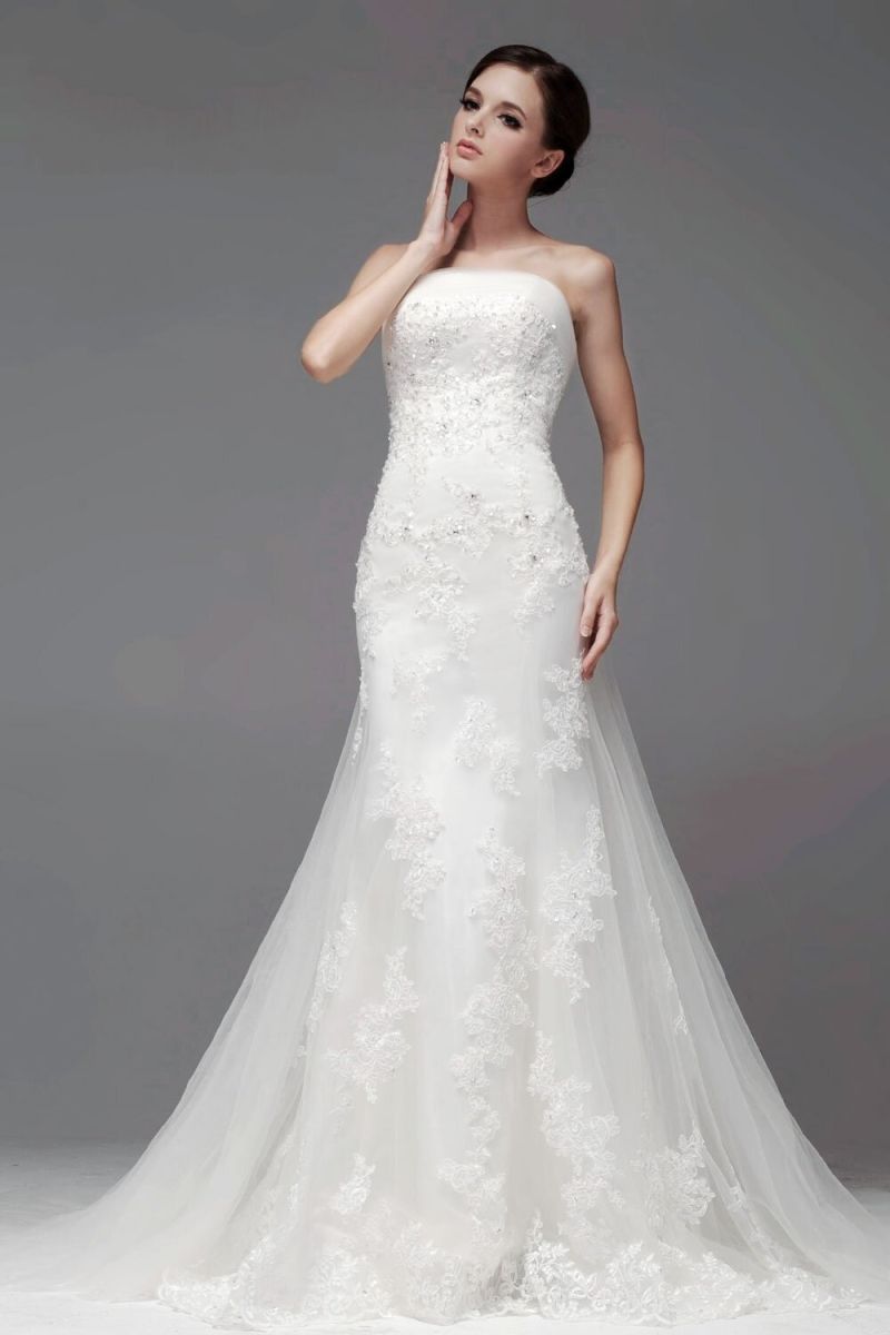 A line lace wedding dresses Photo - 10