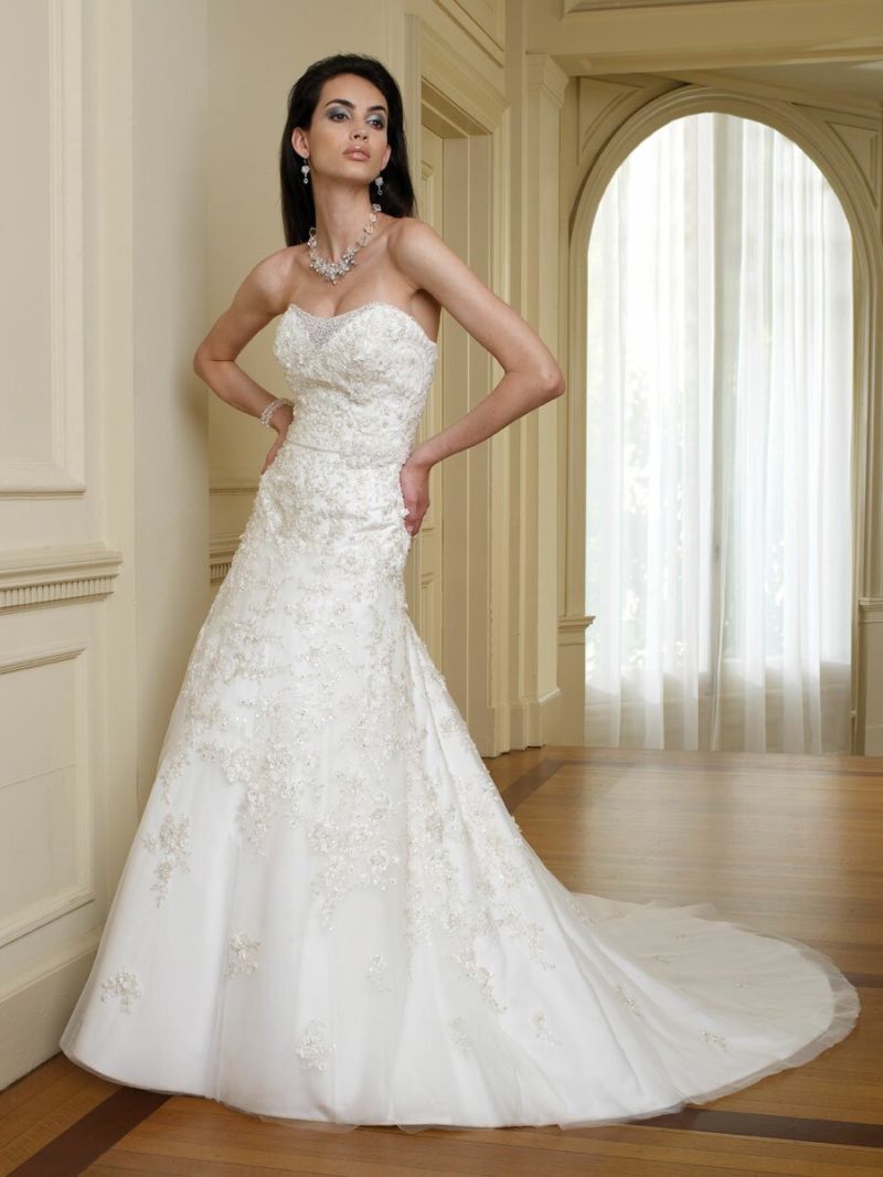A line lace wedding dresses Photo - 1