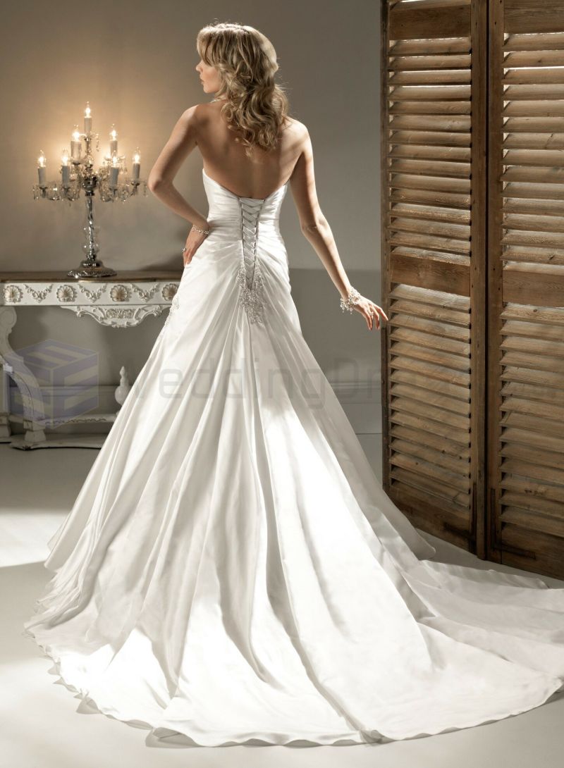 A line satin wedding dresses Photo - 1