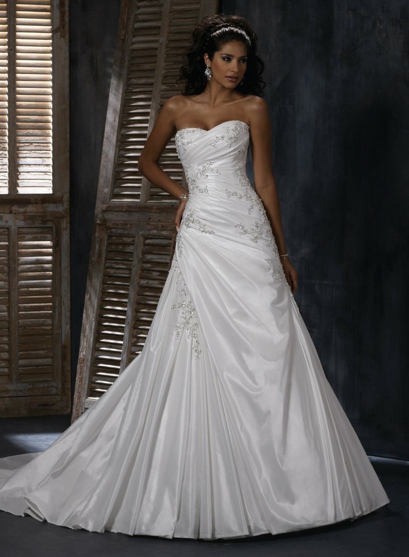 A line sweetheart wedding dresses Photo - 1