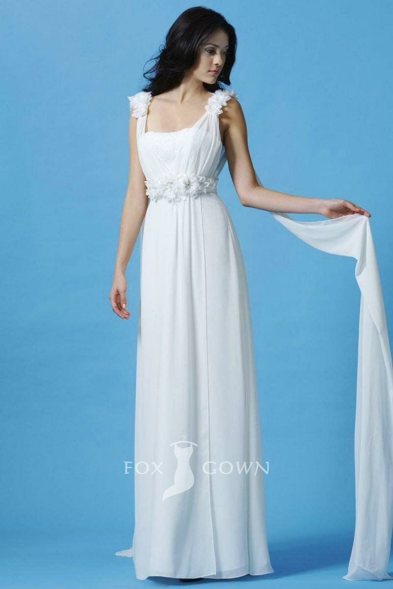 A line wedding dresses with straps Photo - 6