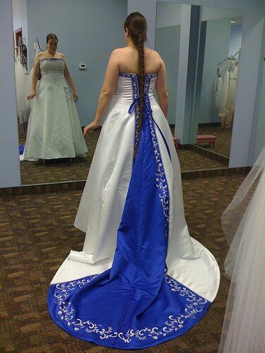 Alfred angelo blue wedding dresses Photo - 10