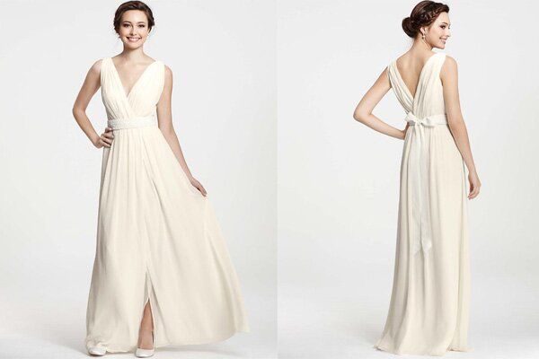 Ann Taylor goddess v neck wedding dresses Photo - 9