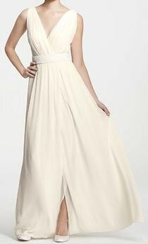 Ann Taylor goddess v neck wedding dresses Photo - 7