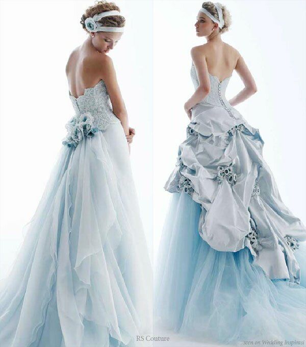 Baby blue wedding dresses Photo - 1