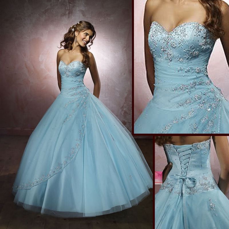 Baby blue wedding dresses Photo - 3