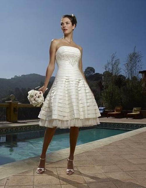 Beach wedding dresses short Photo - 5