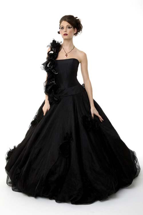 Beautiful black wedding dresses Photo - 1