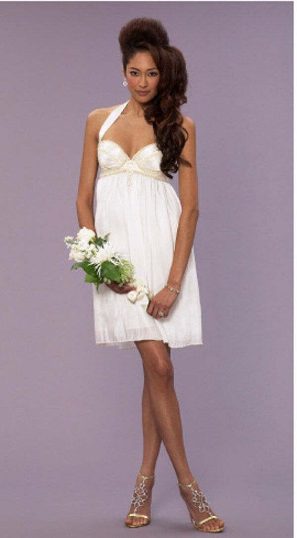 Casual short beach wedding dresses Photo - 4