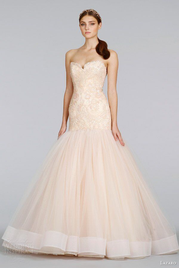 Lazaro Blush wedding dresses Photo - 1