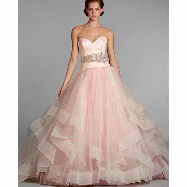 Lazaro Blush wedding dresses Photo - 4