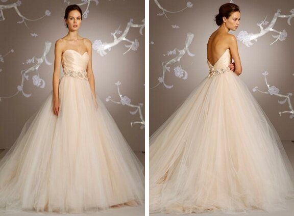 Lazaro Blush wedding dresses Photo - 5