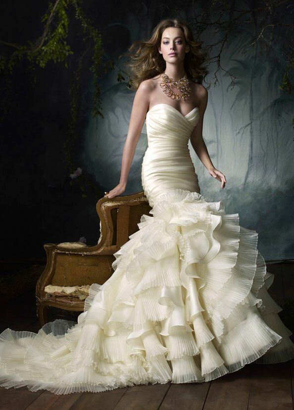 Lazaro Trumpet wedding dresses Photo - 2