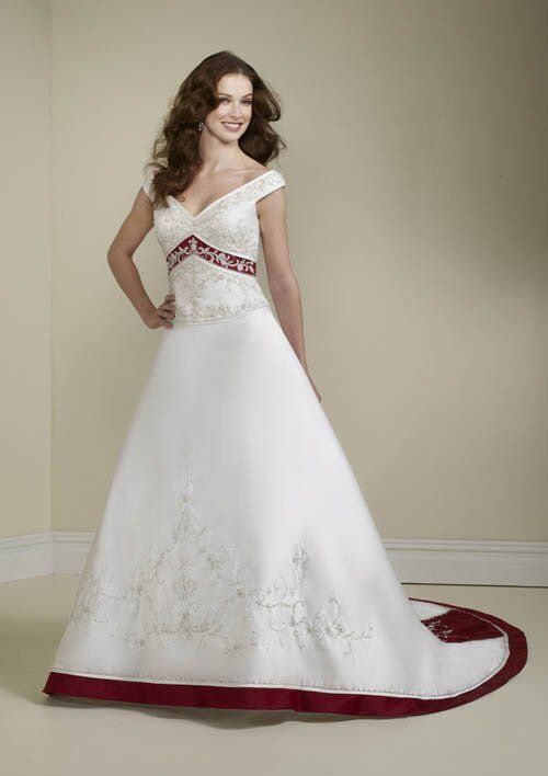 Red white wedding dresses Photo - 1