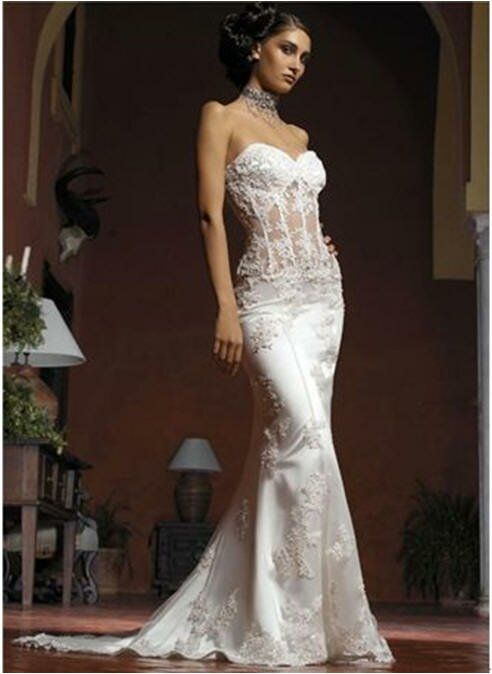 Vintage wedding dresses material Photo - 8
