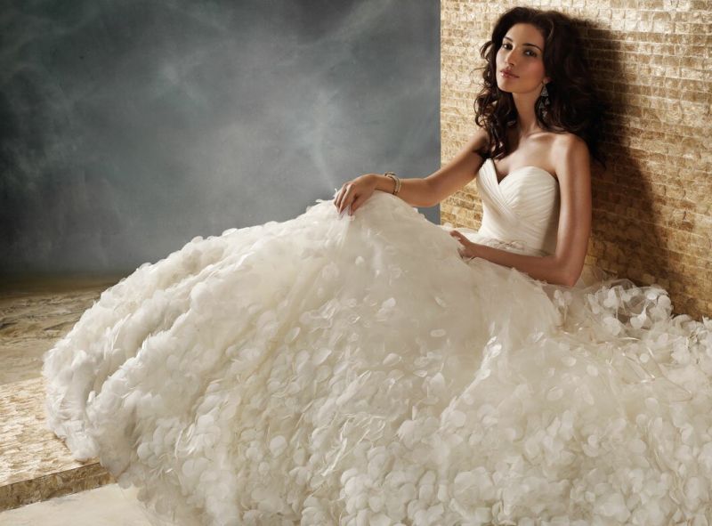 Winter wedding dresses with fur Photo - 1