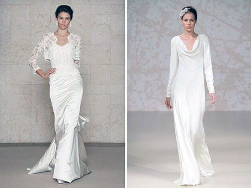 Winter wedding dresses with fur Photo - 8